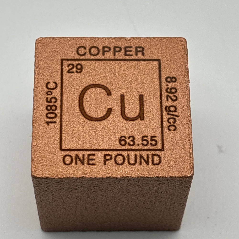 9 Pounds Copper Cube .999 Cu