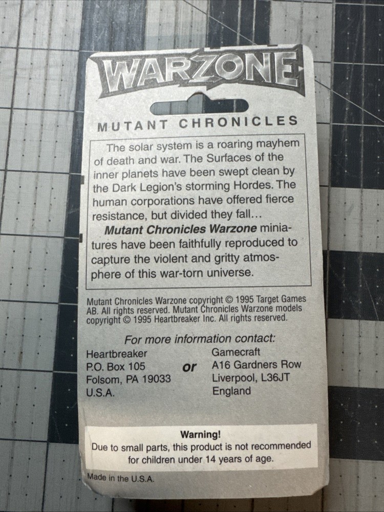 WARZONE Dark Legion Technomancer Target Miniatures METAL OOP