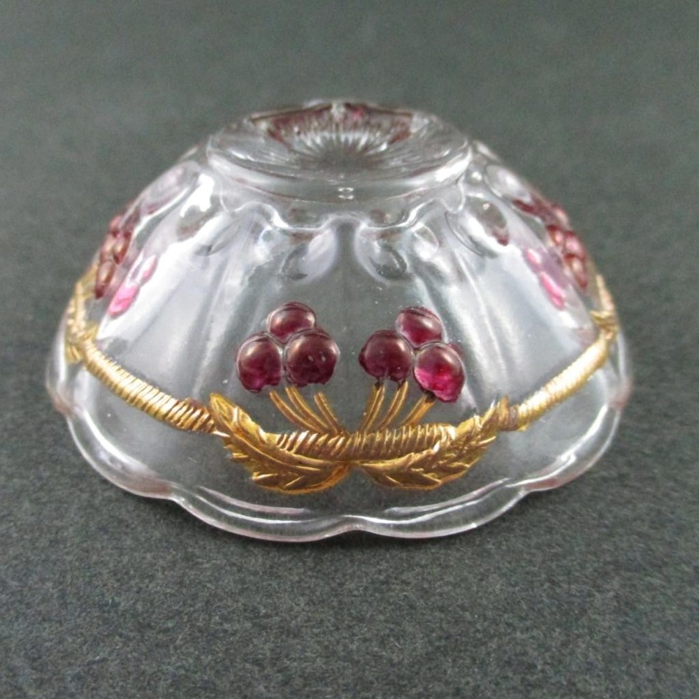 CHERRY & CABLE eapg - 2" OPEN SALT dip cellar - NORTHWOOD c.1900's
