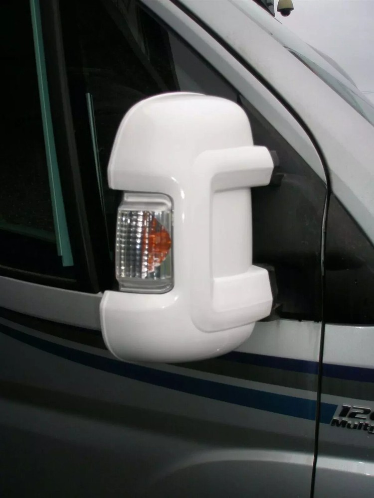 Milenco 1 Pair White Mirror Protector Covers for van version