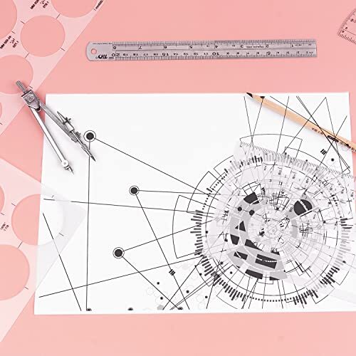 3Pack Circle Template Round Stencil for Drafting Office School Drawing Templates