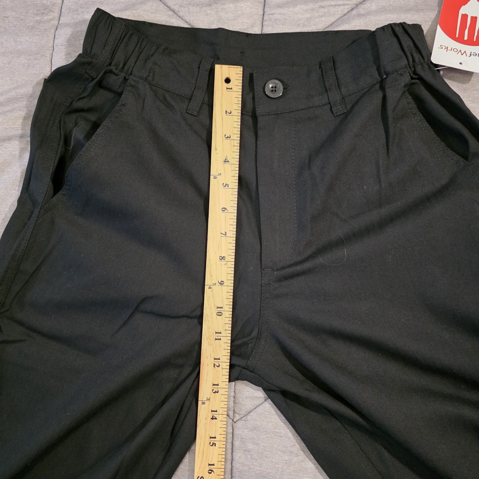 Chef Works Professional Series Chef Pants Mens Small Black Stretch PSER-BLK-S