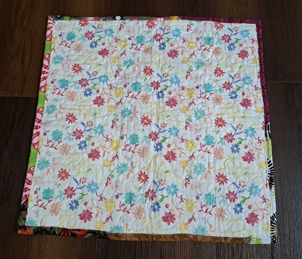 Small 24×24 Multicolor Squares Doll Quilt