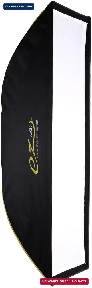 Glow EZ Lock 12x56 Quick Strip Rectangular Bowens Mount Softbox w/External, Inte