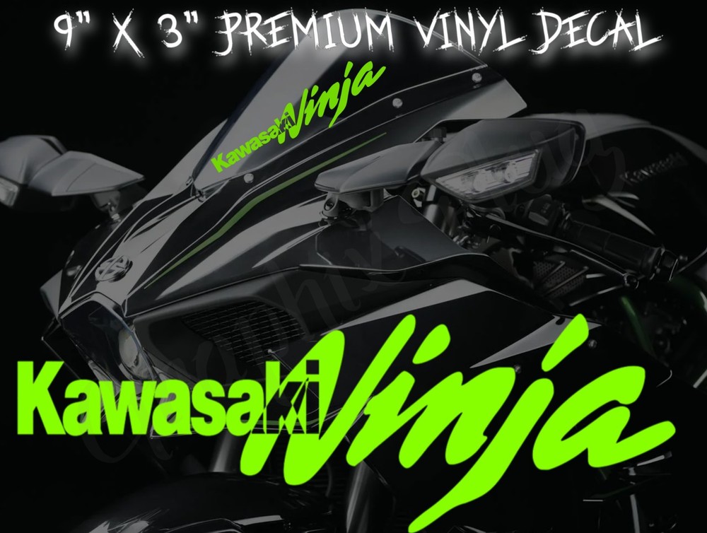 Kawasaki Ninja windshield decal Motorcycle decals, Sticker