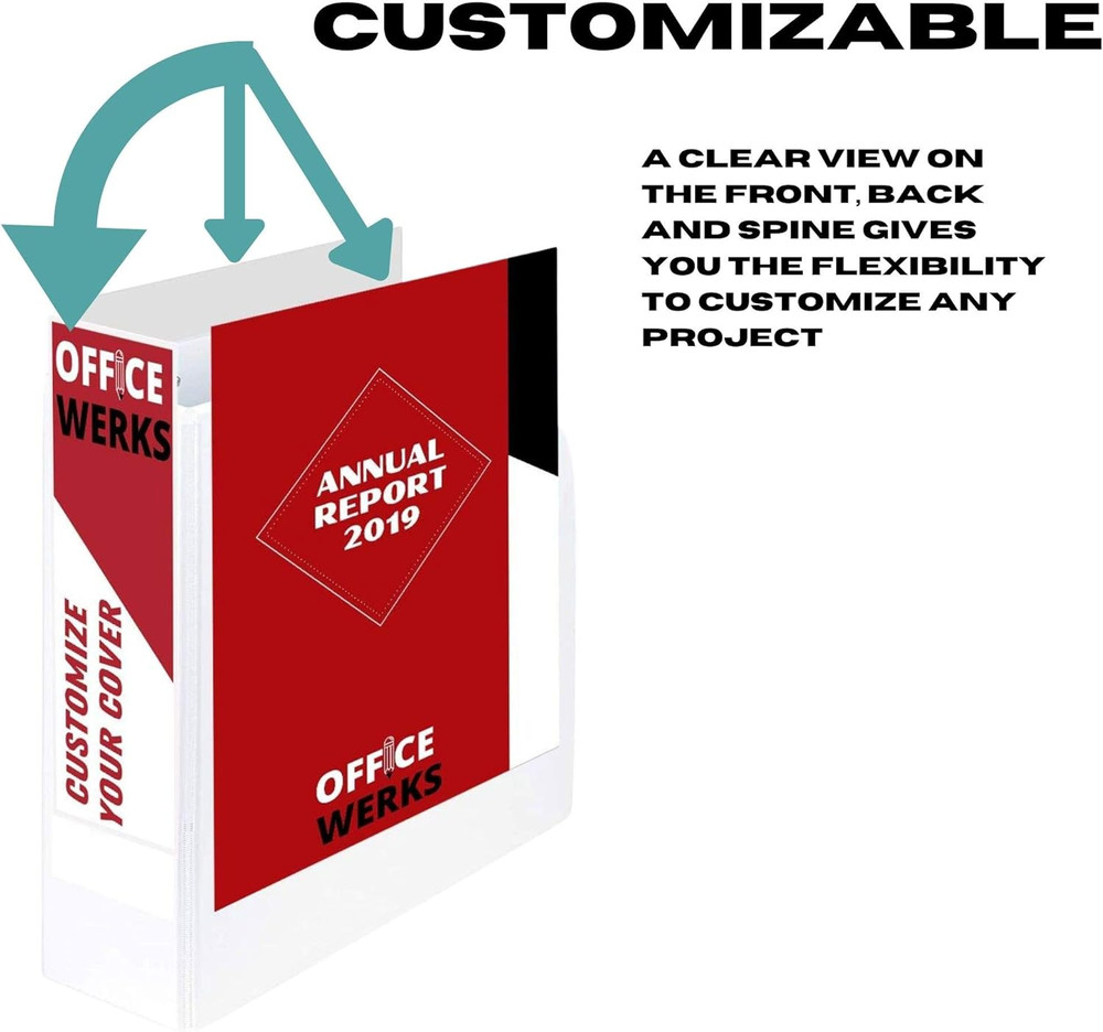3 Ring Binder, Professional Angle D Ring 4 Inch, Presentation Folder for Standar