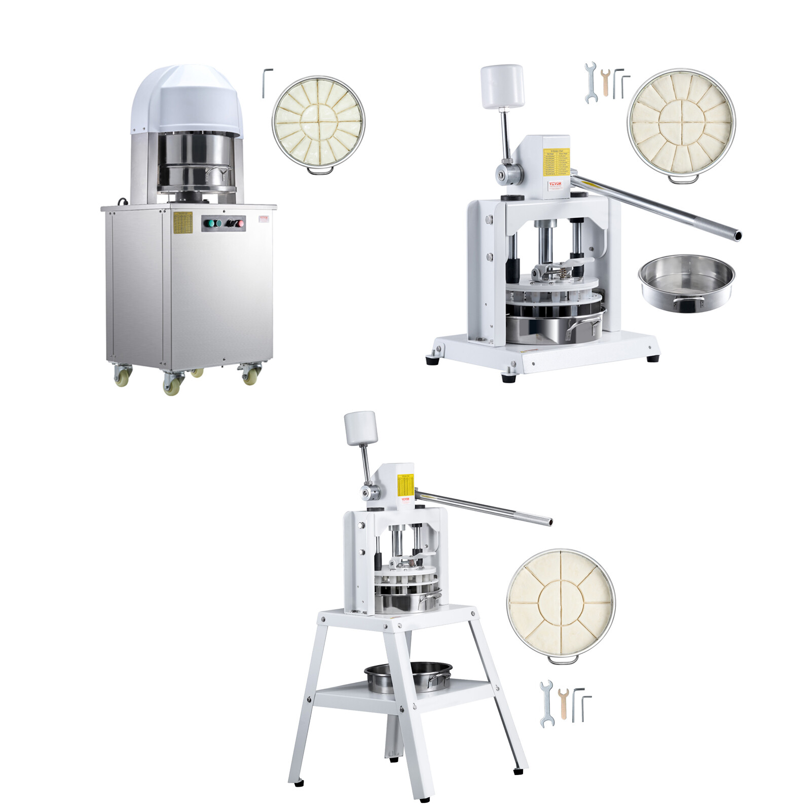 VEVOR Commercial Dough Divider Hand Press Dough Cutter Bread Maker for Bakery