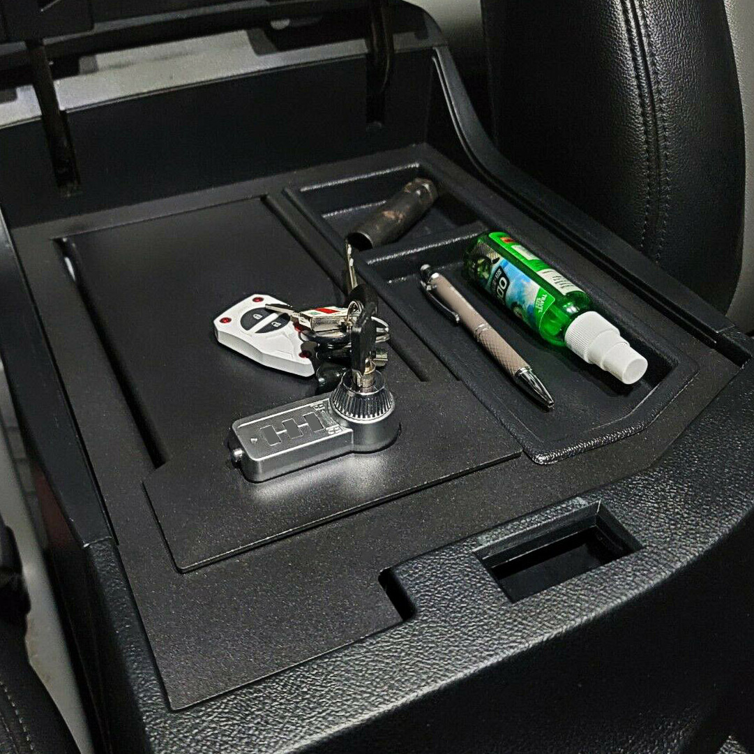 Center Console Safe Box Locking Safe For Toyota Tundra 2007-2013 Sequoia 08-13