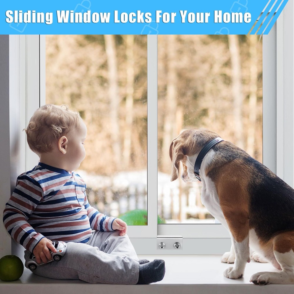 Sliding Window Locks 10 Pack Window Locks for Up and Down Windows and Horizon...