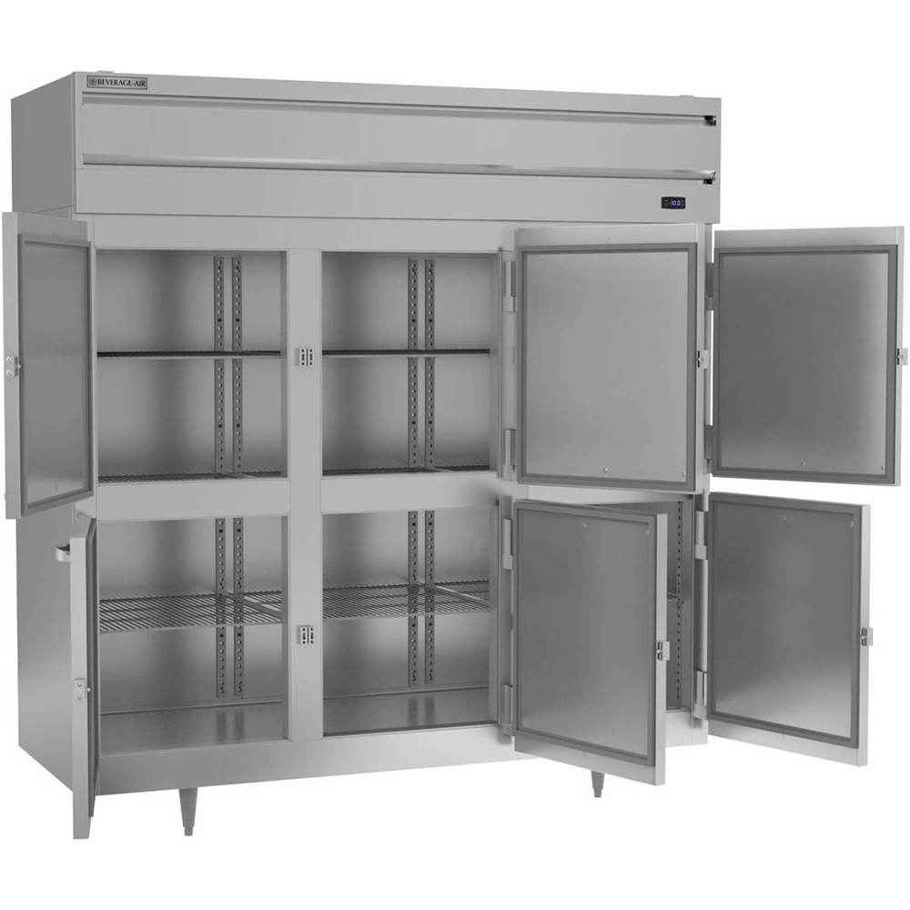 Beverage Air PF3HC-1AHS 77" Three Section Solid Half Door Reach-In Freezer