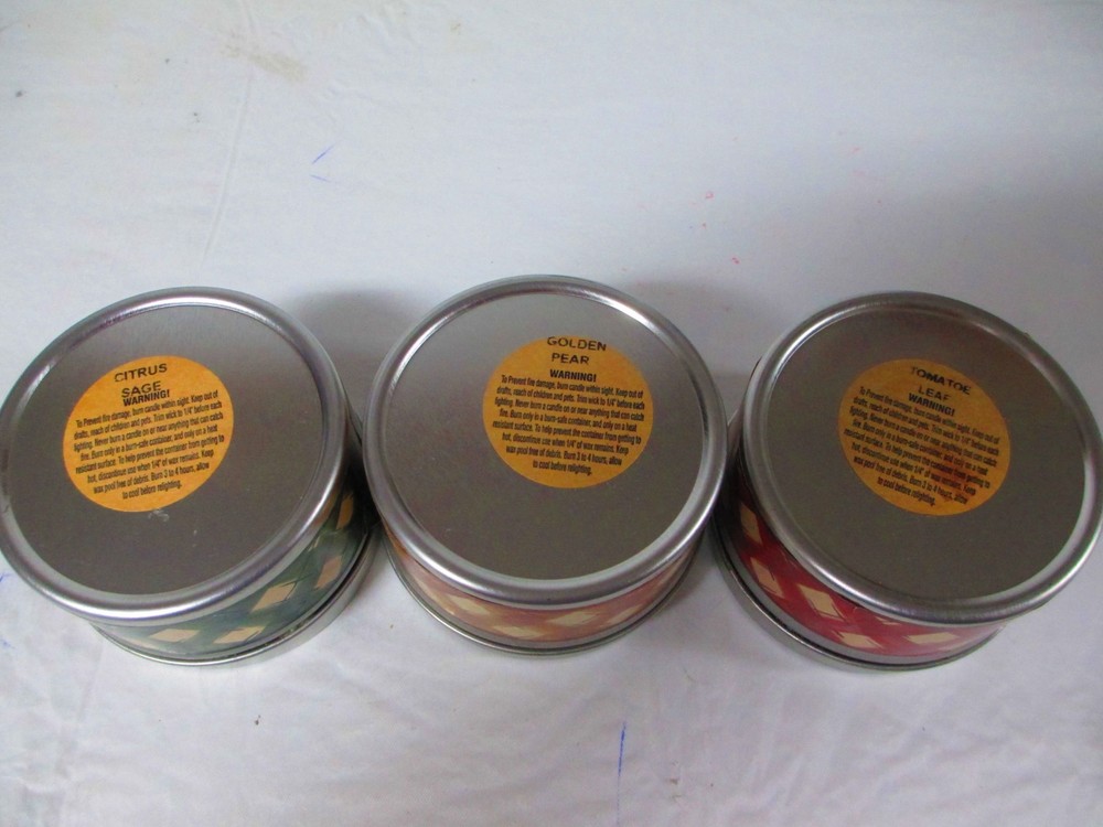 Longaberger Three Piece Kitchen Candle Set - 7126 W/BOX