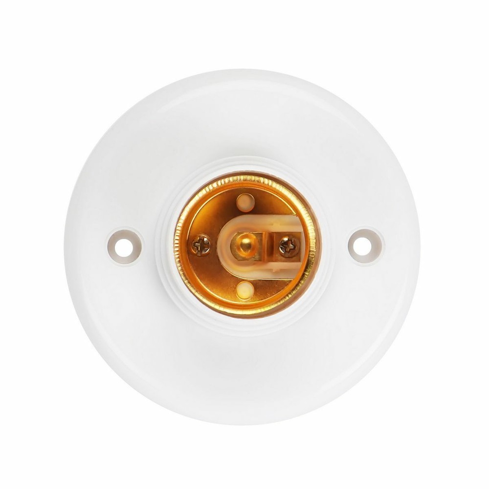 1-20Pack Light Bulb Pendant E27 Lamp Round Fixing Base Holder Screw Cap Socket