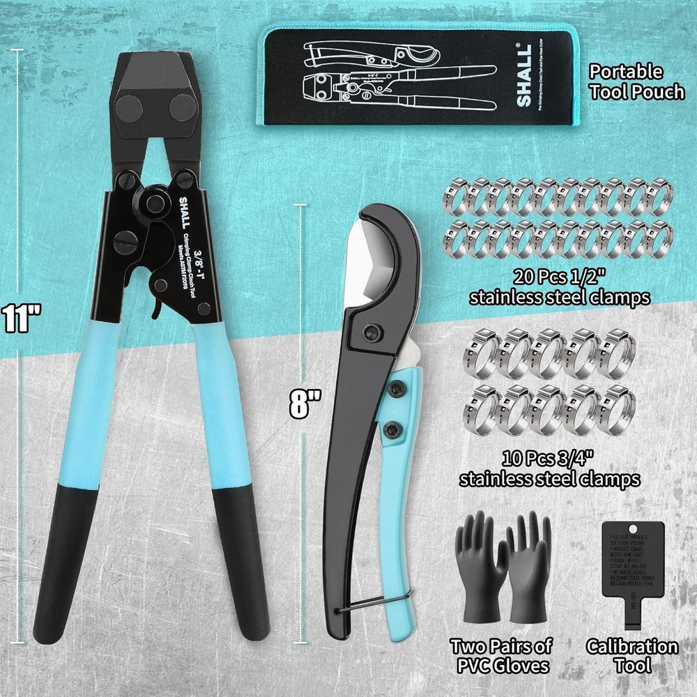 Universal Pex Crimp Tool for Plumbing Installations