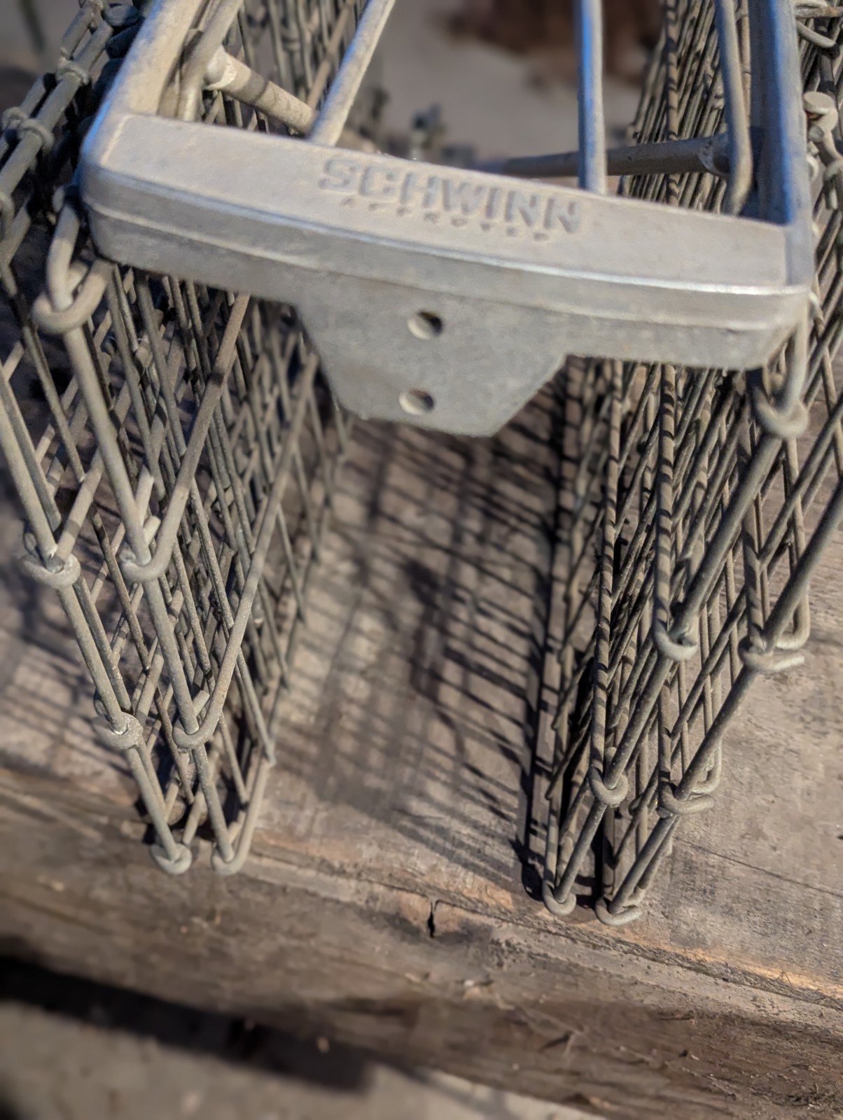 Vintage Schwinn Approved Folding Wire Bicycle Basket/Rack