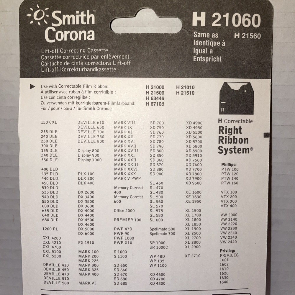 SMITH CORONA SL-470 TYPEWRITER CORRECTION RIBBON