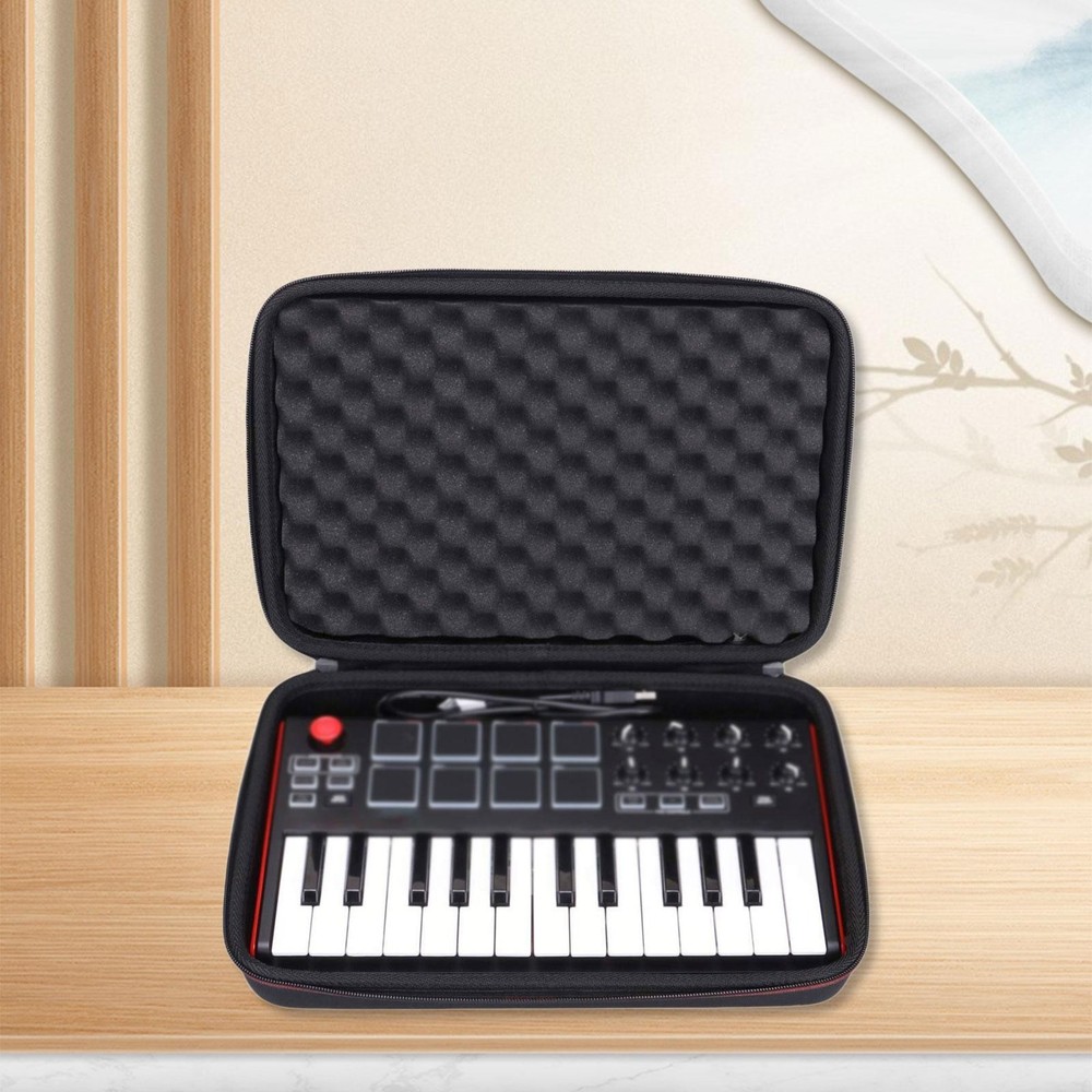 25 Key USB Keyboard Controller Case Professional Sturdy Practical Smooth Zipper