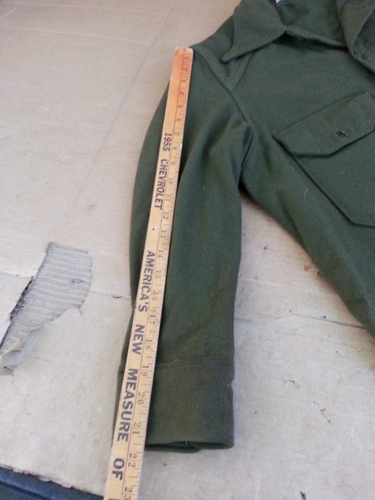 WW2 USGI HEAVY WOOL BUTTON DOWN SHIRT SIZE MEDIUM
