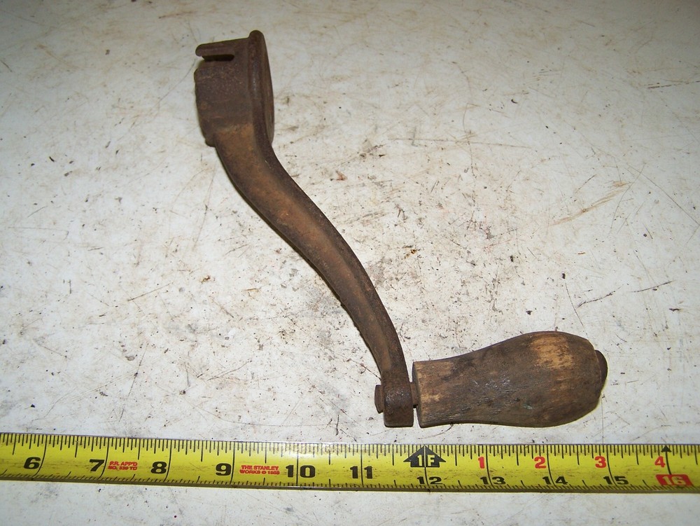 Cast Iron Crank Handle Corn Sheller Grinder Roller Farm Implement 1 5/8" Shaft