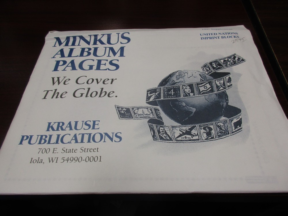 "MINKUS"ALBUM PAGES 1997  SUPPLEMENT UNITED NATIONS IMPRINT BLOCKS   W/FREE SHP.