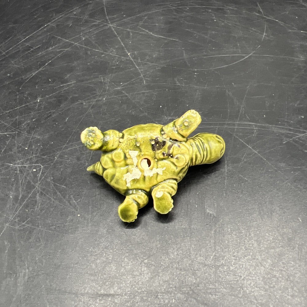 Miniature Green Ceramic Turtle Tortoise 1.75 In Long