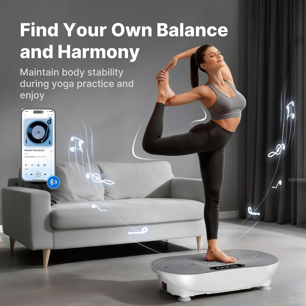 MERACH Vibration Plate Exercise Machine, Vibrating Platform for Lymphatic Draina