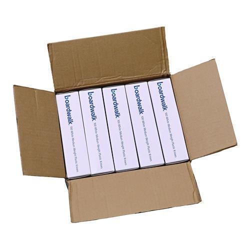 Boardwalk Mediumweight Polystyrene Cutlery, Fork, Plastic, White, 100/Box, 10/CT