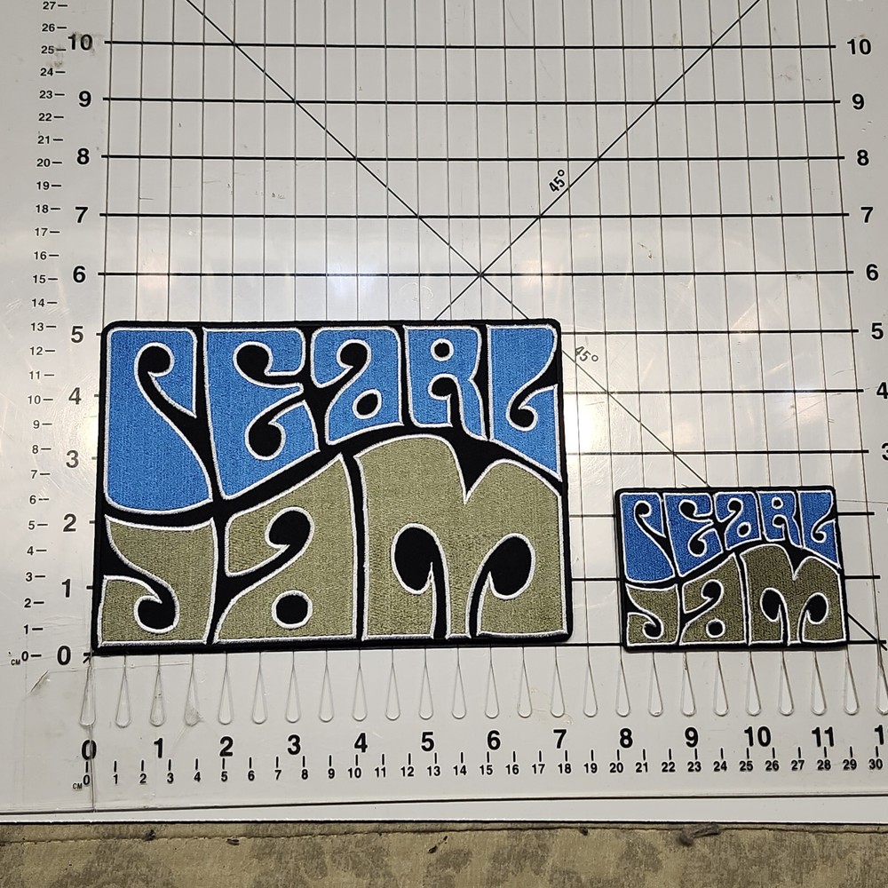 PEARL JAM EMBROIDERED PATCHES (2) / 1 LARGE & 1 SMALLER