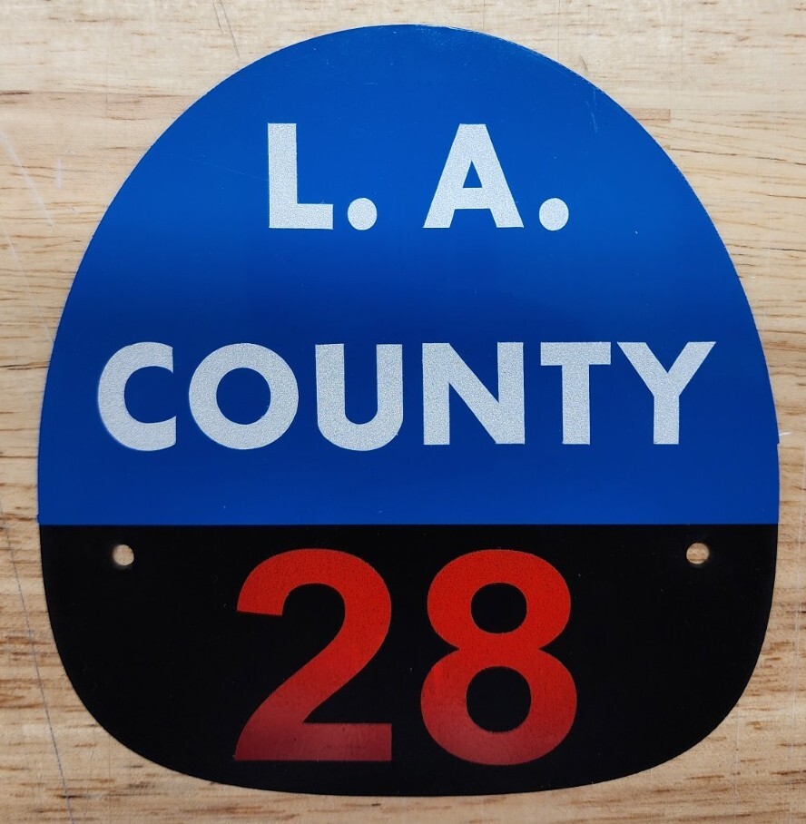 LA COUNTY 28 FIRE HELMET SHIELD
