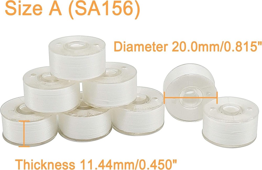 Versatile 25pcs White Prewound Bobbin Thread for Sewing Machines & DIY Projects