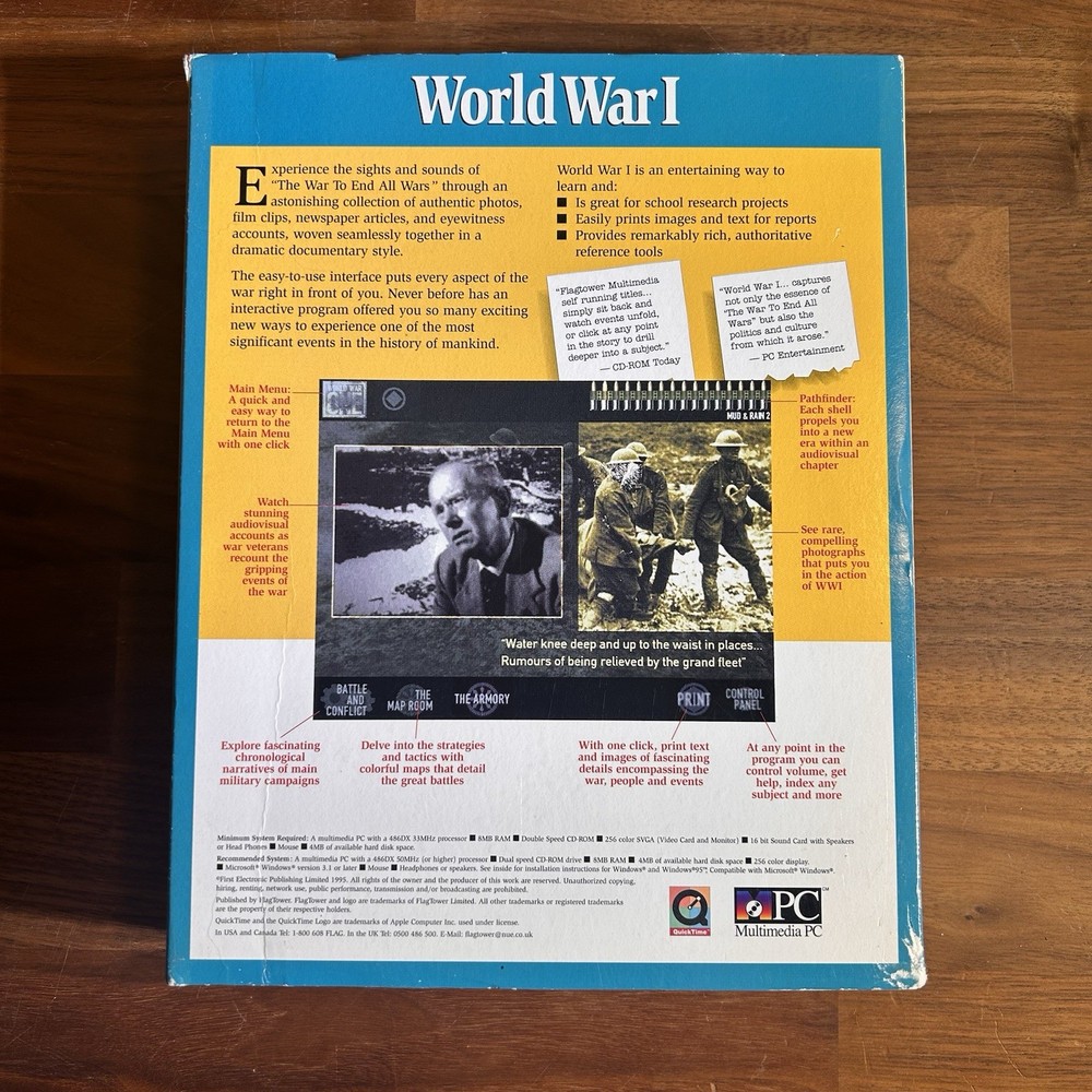 Brand New Sealed FlagTower World War I Interactive Experience PC/Mac CD-ROM