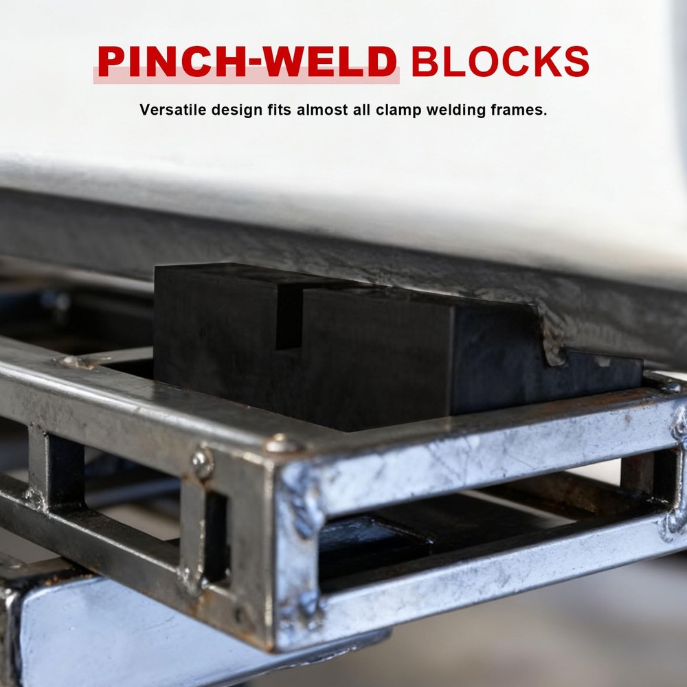 Pinch Weld Jack Pad for QuickJack, 4 Pack 5000 lbs Load Capacity Solid Pinch-...