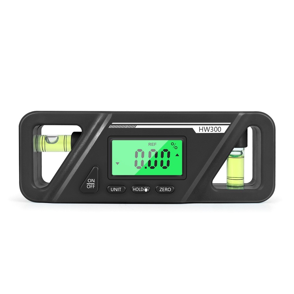 Black Portable Magnetic Base Digital Level Tool Inclinometer Protractor