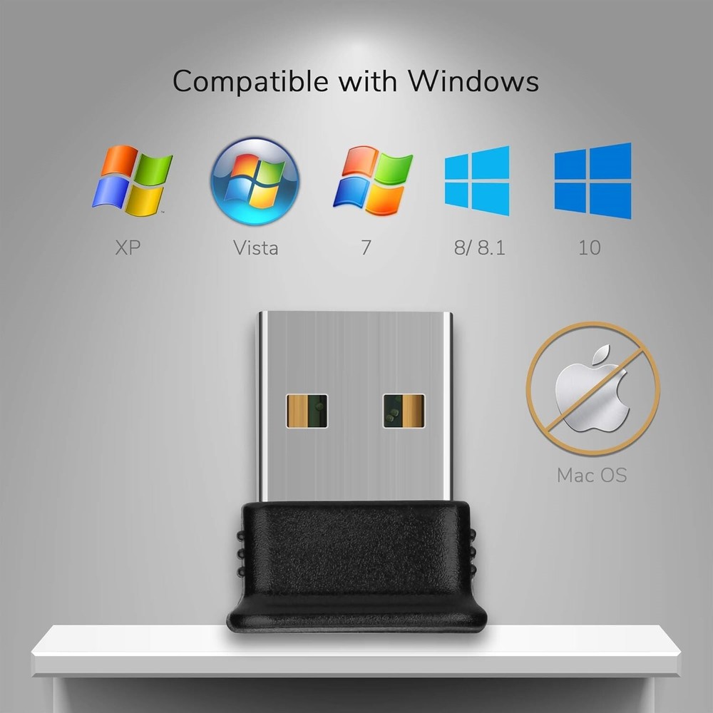 GMYLE Bluetooth 4.0 Mini-USB Adapter, Broadcom BCM20702, WIN 10 CSR Dual Mode