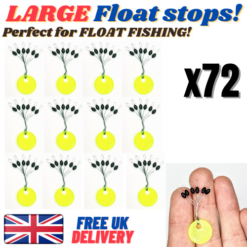 Float Stops x 72 - Rubber Barrel Rig Buffer Line & Braid  FISHING   FREE P&P