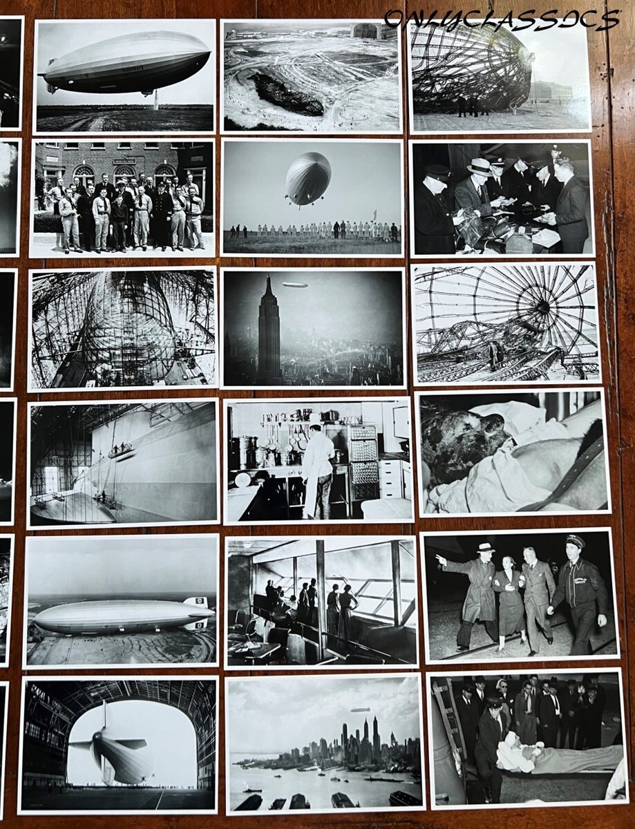 GERMAN AIRSHIP HINDENBURG DIRIGIBLE 34-4X6 PHOTOS LAKEHURST NJ AVIATION MILITARY