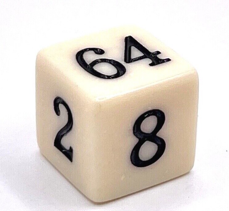 Backgammon Replacement Doubling Cube Dice Bakelite Chip Brown/Ivory/Cream 1.05"