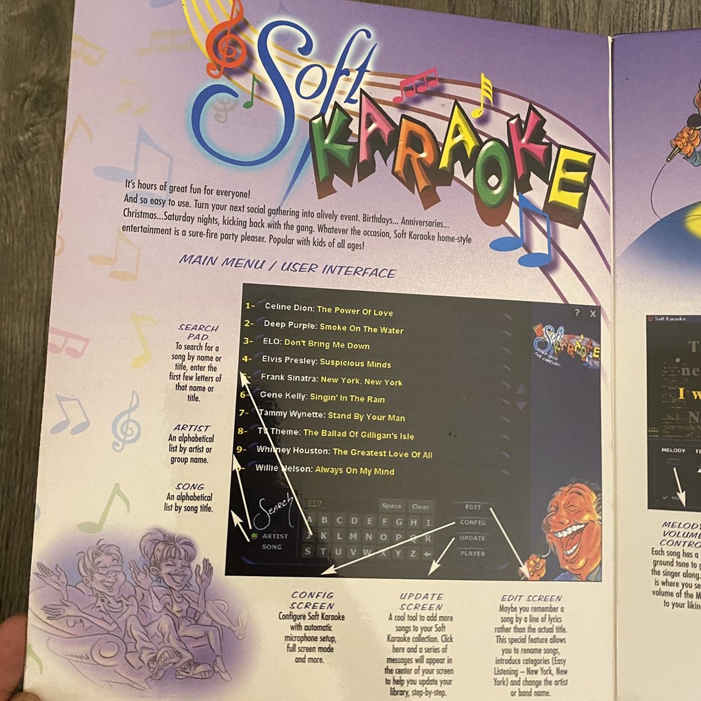 SOFT KARAOKE Entertainment Microphone And Cd-Rom 1998 Vorton Technologies