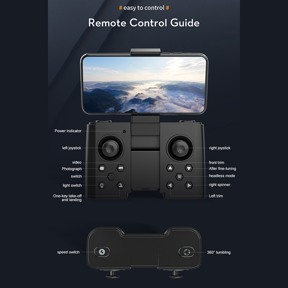 Remote Control XT8 RC Drones Pro 4K HD Dual Camera WIFI FPV Quadcopter Foldable