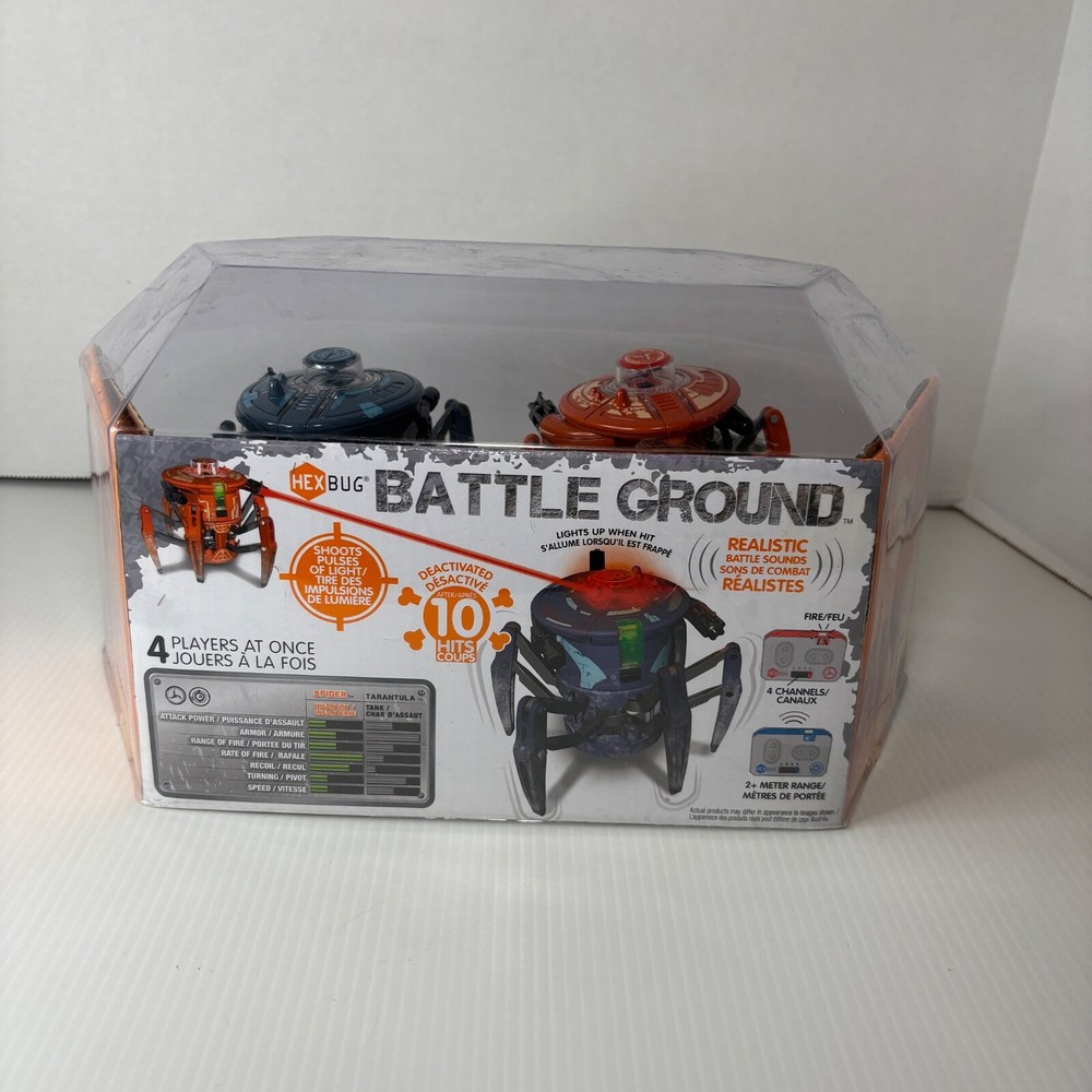 Hexbug Battle Ground Fight with Light 2 Spiders Electronic Battle Bugs NewInBox