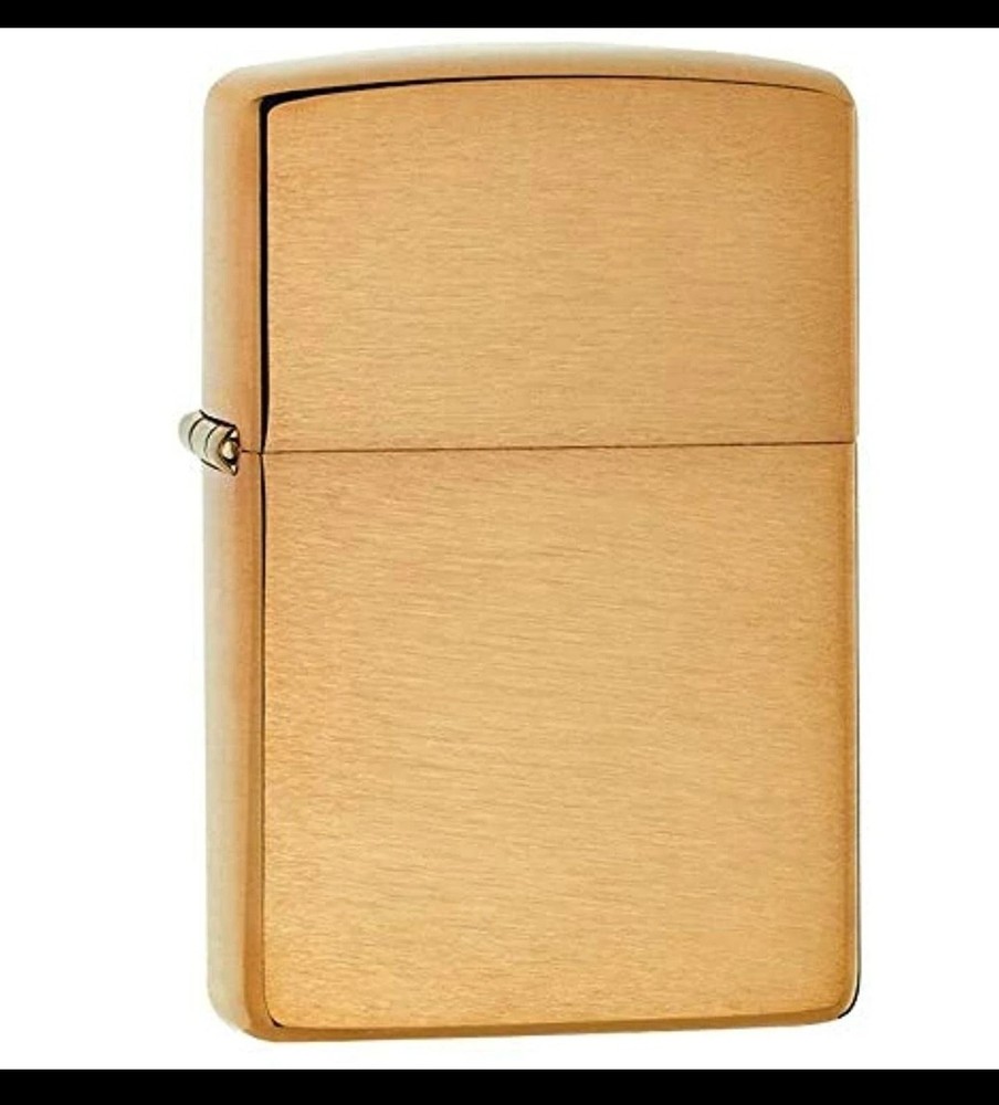 Zippo Lighter Solid brass with brushed finish 2019 New In Box