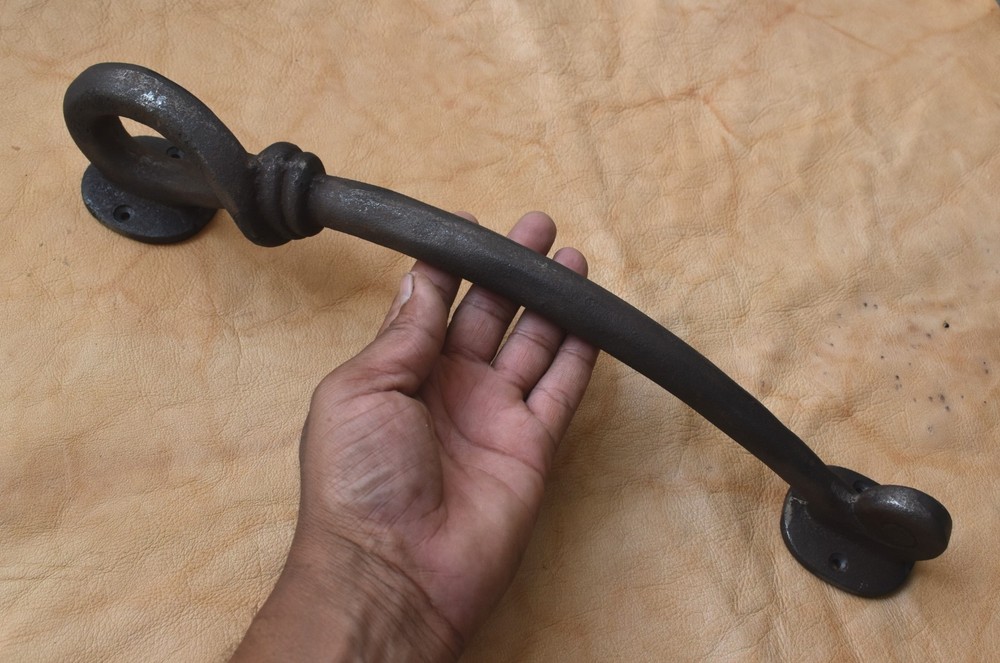 Vintage style Cast iron Large Front door gate Twisted Rope Shape pull handle