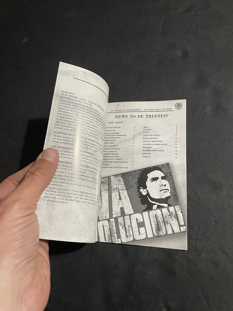 just cause ps2 Manual Only