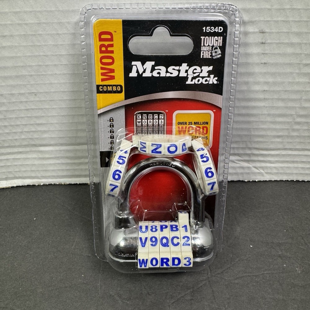 Master Lock Password Plus Word Combination Lock 1534D - Color Varies