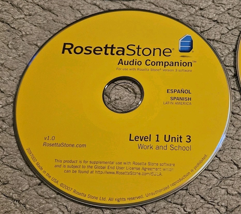 Rossetta Stone Spanish Level 1 CD Set Tested Plays