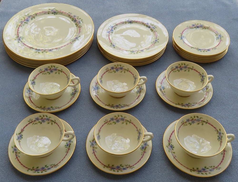30 Pcs Complete Set for 6 Lenox Belvidere Dinnerware