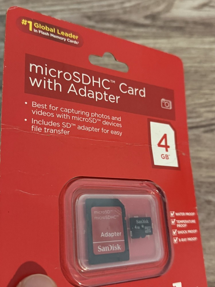 SanDisk SDHC Secure Digital High Capacity Card 4GB Class 4 Camera/Camcorder
