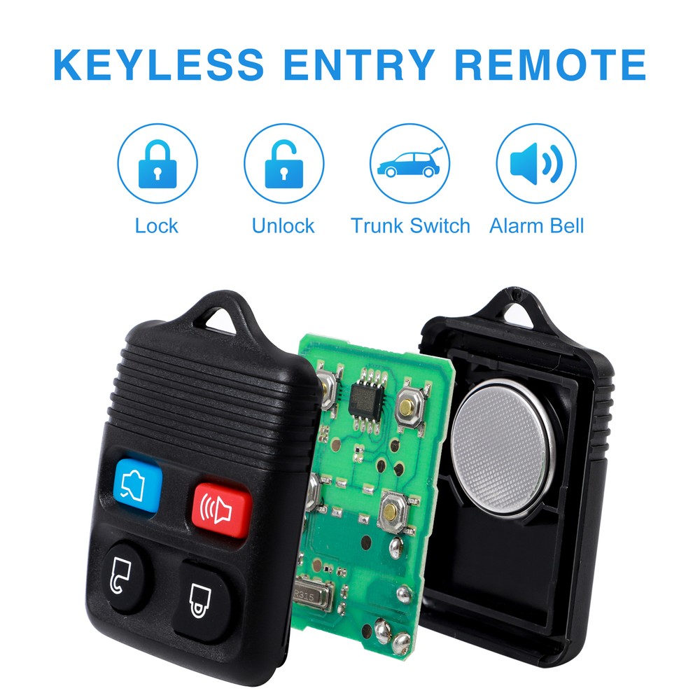 2Pcs Car Keyless Entry Remote Control Key Fob Clicker Replacement For Ford