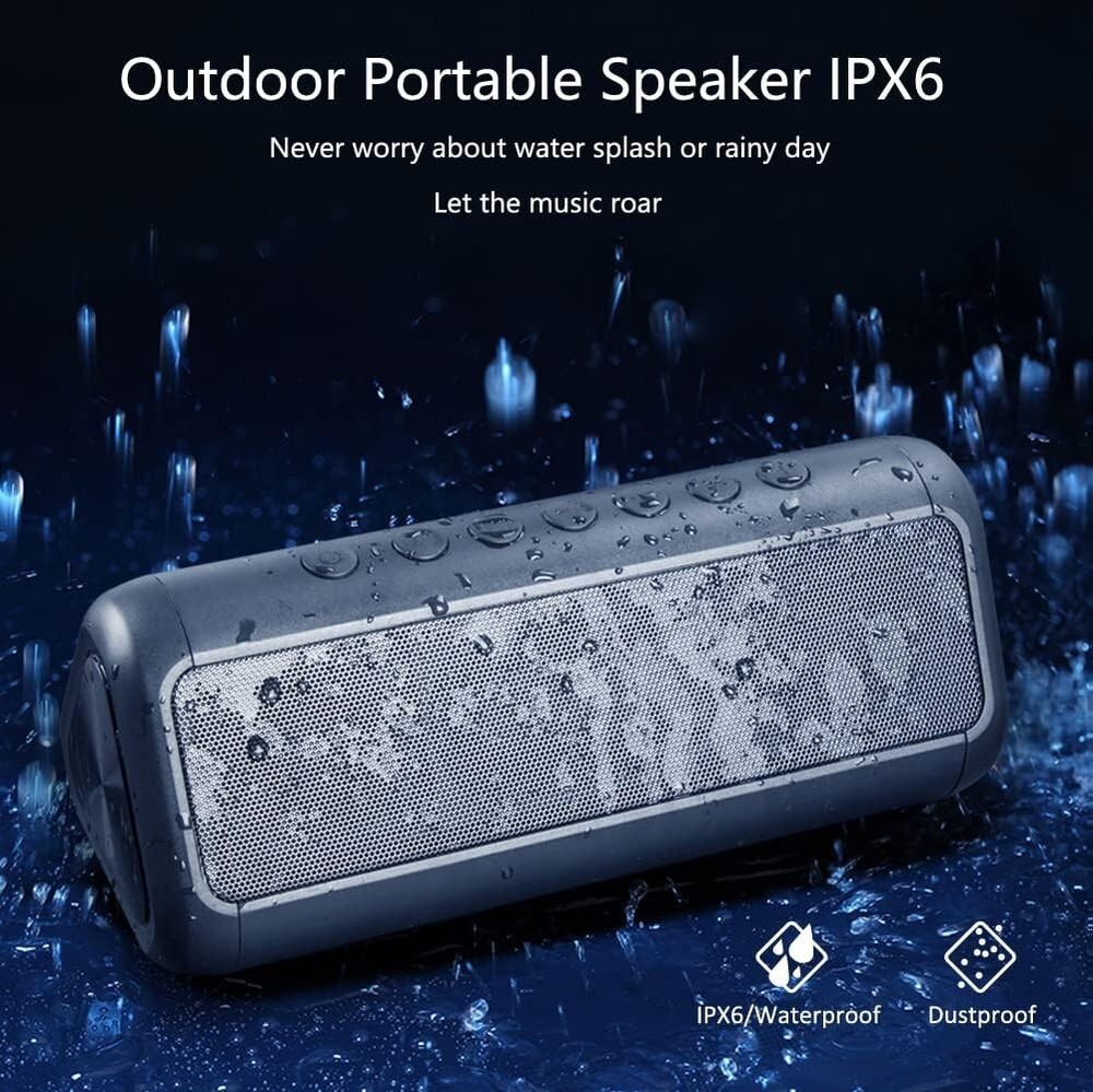 Solar Bluetooth Speaker, Wireless Waterproof Bluetooth Speaker