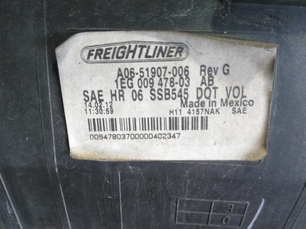 For 2012 FREIGHTLINER CASCADIA 2007-2018 HEADLIGHT Left , MD