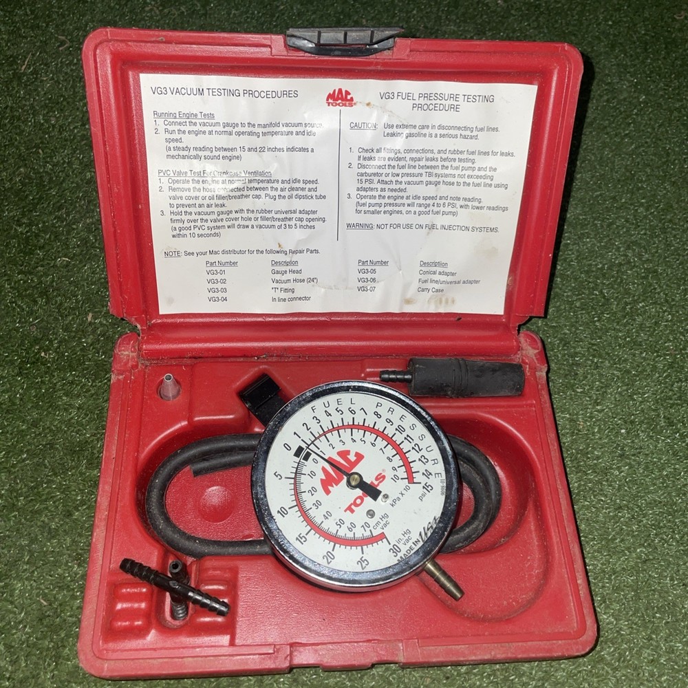 Mac Tools Vacuum/Fuel Pump Pressure Kit - VG3 in Case
